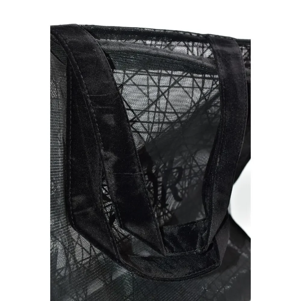 Christian Dior Beach Tote Bag Black Velvet Mesh Limited Beauty Parfums Gift GWP - Picture 9 of 10